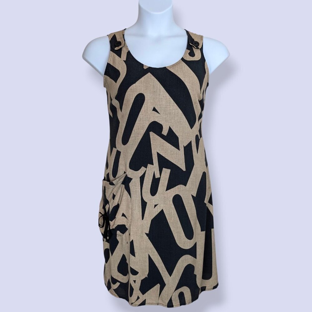 Frank Lyman Beige & Black Sheath Dress